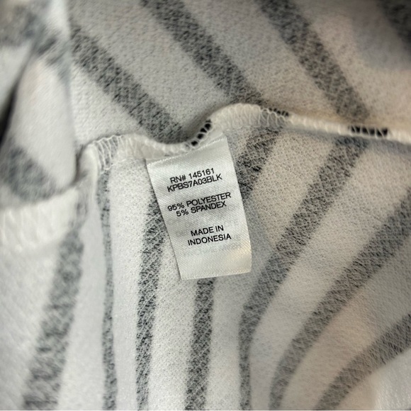 NWT C Label Black and White Striped Short Sleeve Dress Size - Picture 10 of 10